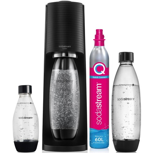 Saturator SODASTREAM Terra Czarny + 3 butelki