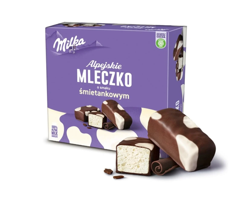 Milka Alpejskie Mleczko Pianka o smaku śmietankowym 330 g