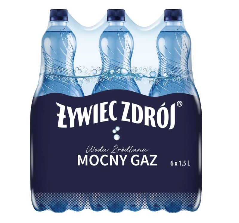 Żywiec Zdrój Mocny Gaz Woda źródlana 6 x 1,5 l