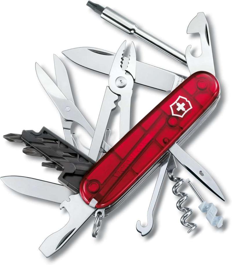 Scyzoryk Victorinox Cyber Tool M – Transparent Red (32 funkcje, 1.7725.T)